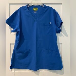 AVE by Medline Royal Blue V-Neck Wonen’s Scrub Top, Sz. L